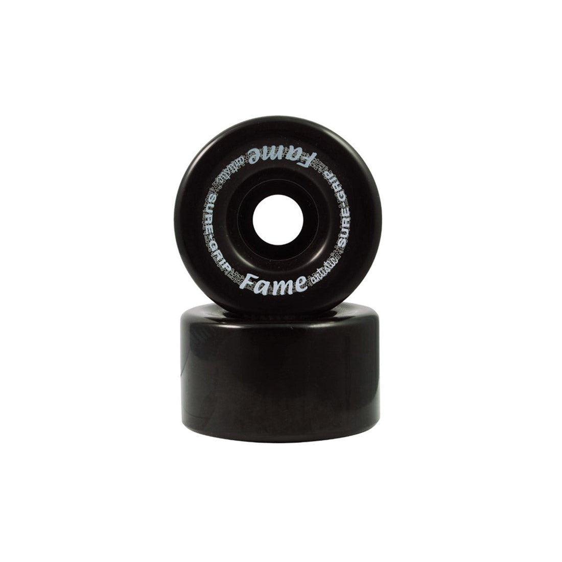 Sure-Grip Fame Artistic 57mm 95a Wheels 8pk Solid Black Roller Skate Wheels