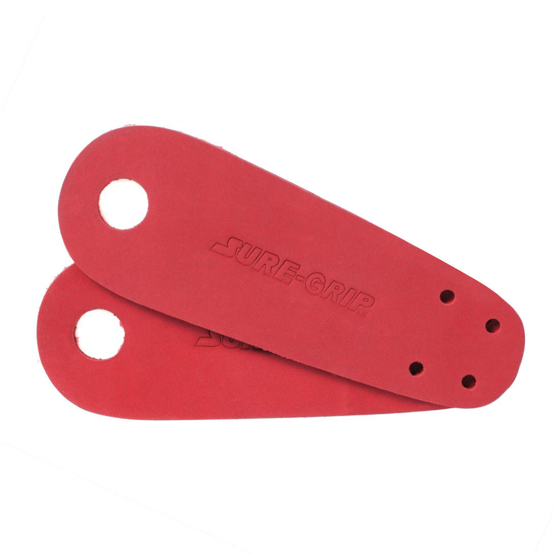 Sure-Grip Leather Flat Toe Guards Bright Red Roller Skate Hardware and Parts