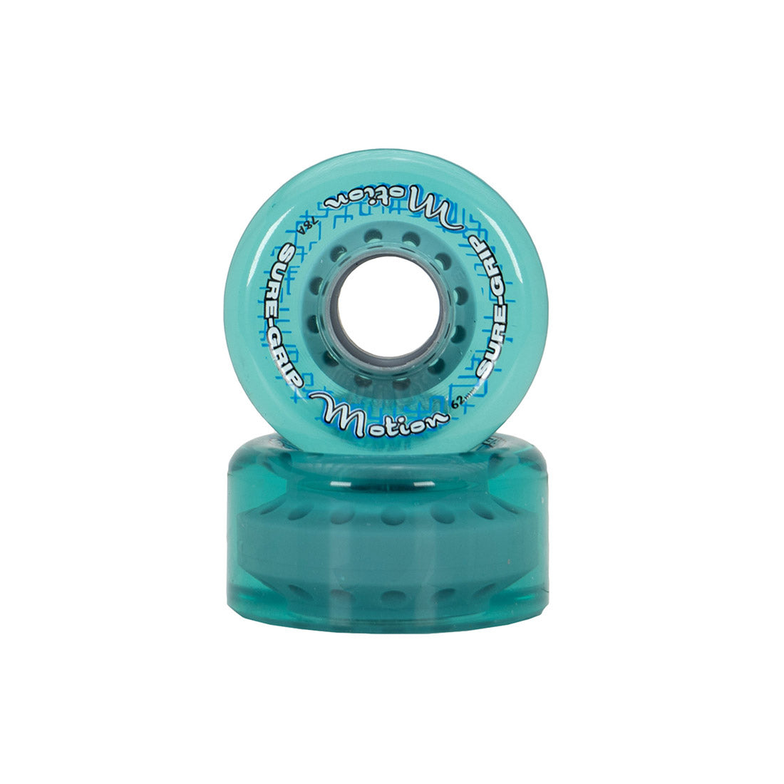 Sure-Grip Motion 62mm 78a Wheels 8pk Blue Roller Skate Wheels