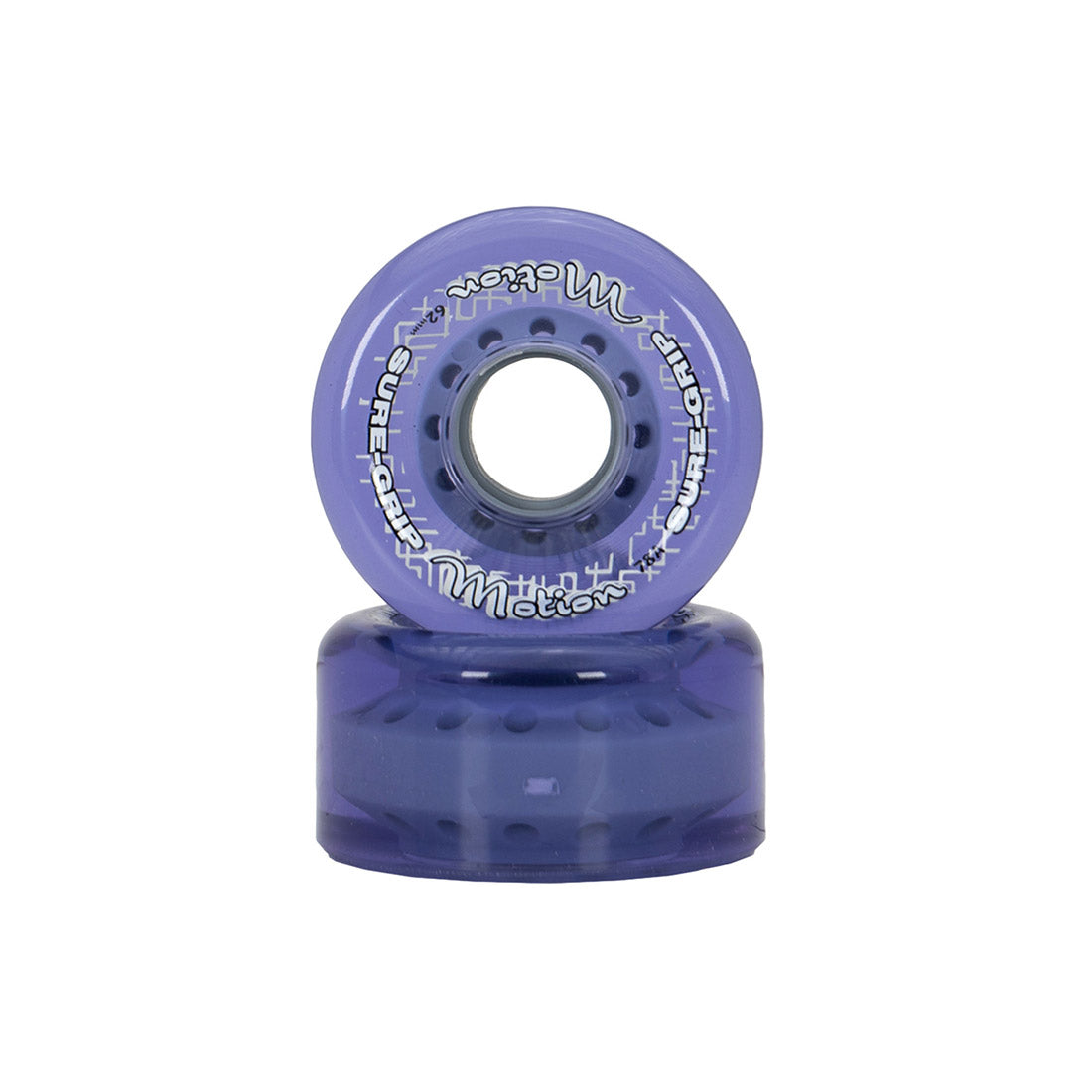 Sure-Grip Motion 62mm 78a Wheels 8pk Purple Roller Skate Wheels