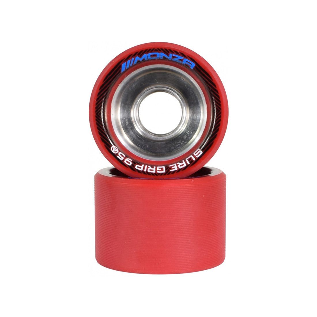 Sure-Grip Monza 62x42mm Wheels 8pk Red - 95a Roller Skate Wheels