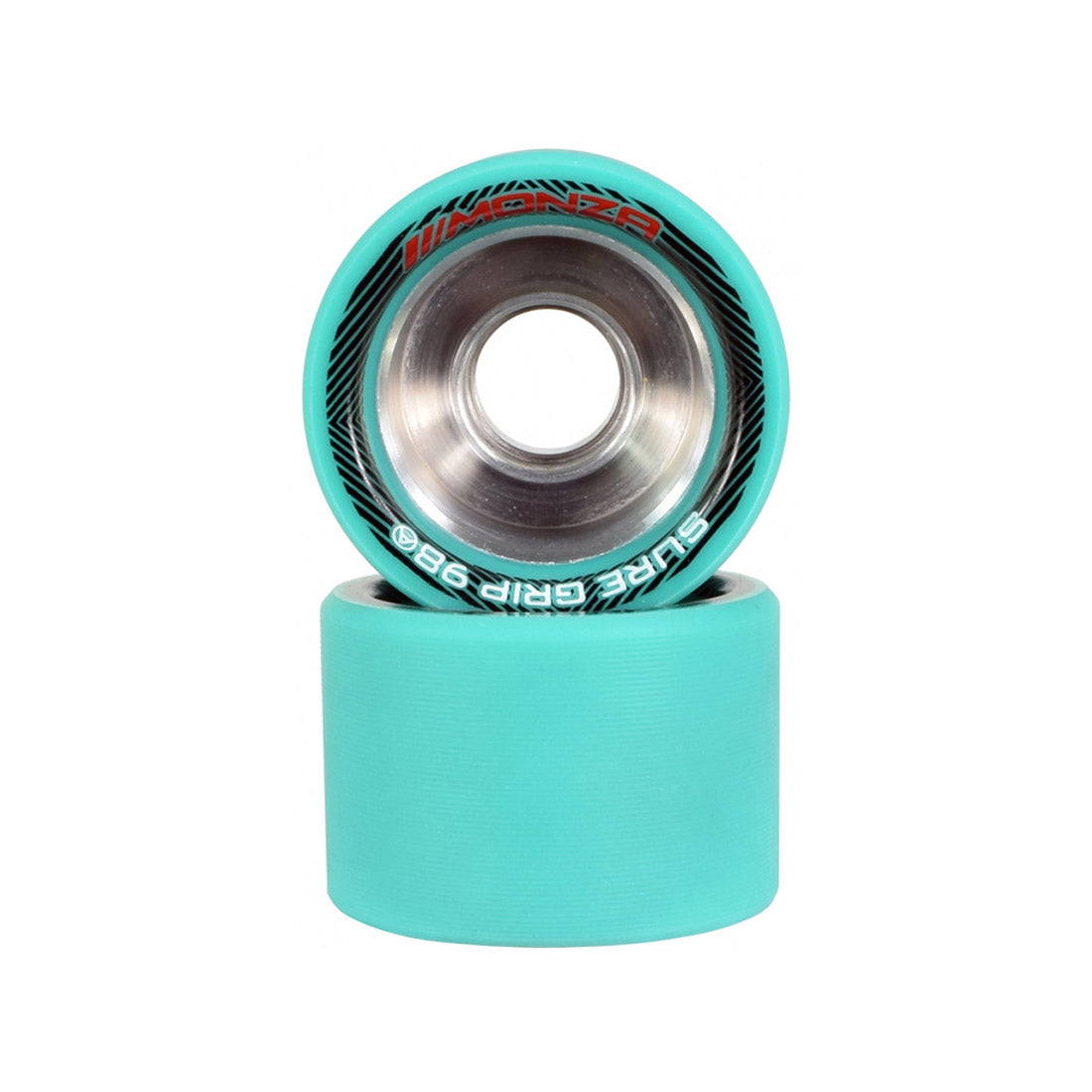 Sure-Grip Monza 62x42mm Wheels 8pk Teal - 98a Roller Skate Wheels