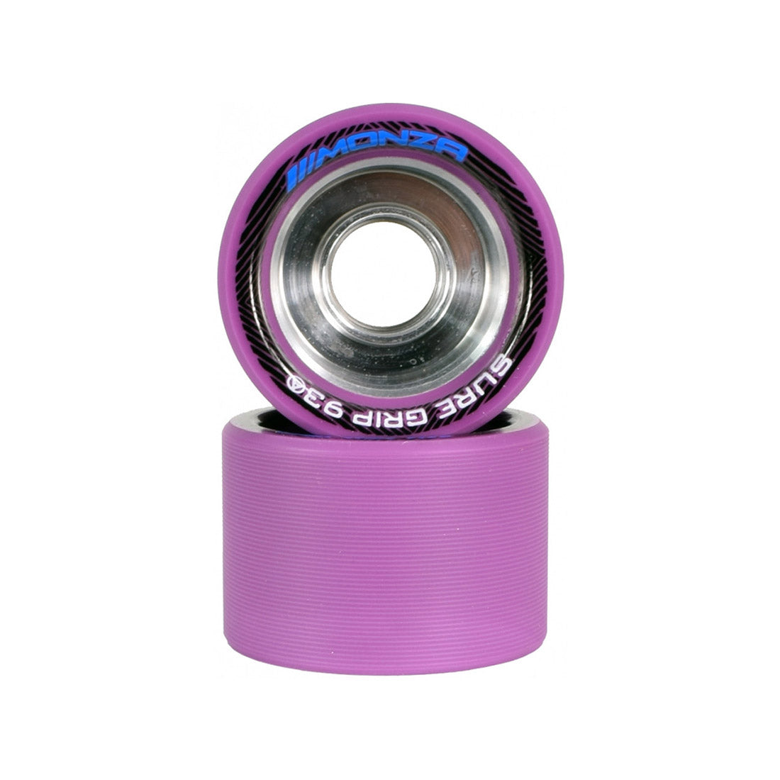 Sure-Grip Monza 62x42mm Wheels 8pk Purple - 93a Roller Skate Wheels