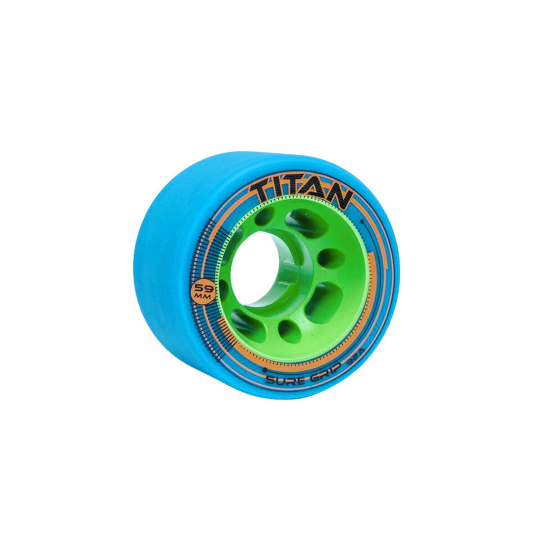 Sure-Grip Titan 59x35mm Wheels 4pk Blue - 92a Roller Skate Wheels