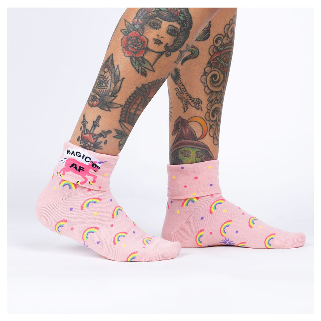 Sock It To Me - Turn Cuff Crew - Magic AF Apparel Socks