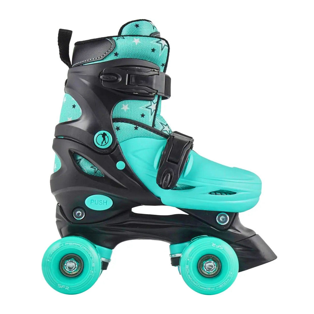 SFR Nebula Adjustable Skate - Black/Green Roller Skates