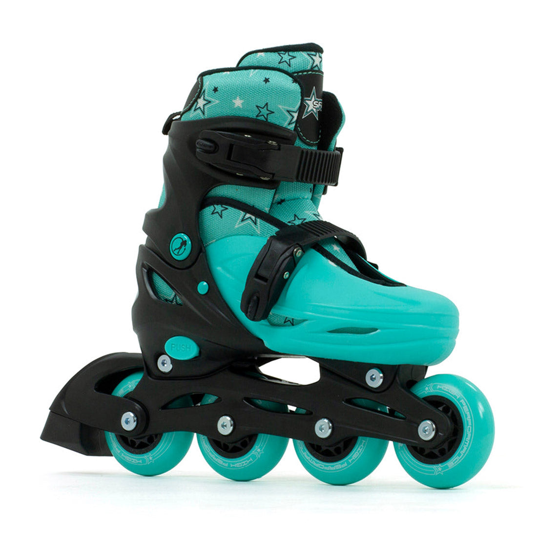 SFR Plasma Adjustable Skate - Black/Green Inline Kids