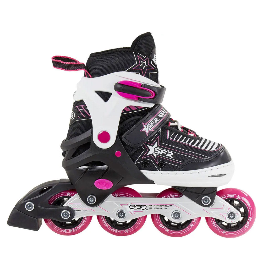 SFR Pulsar Adjustable Skate - Black/Pink Inline Kids