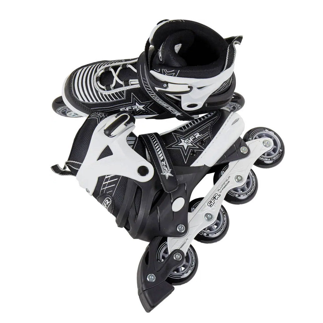 SFR Pulsar Adjustable Skate - Black/Silver Inline Kids