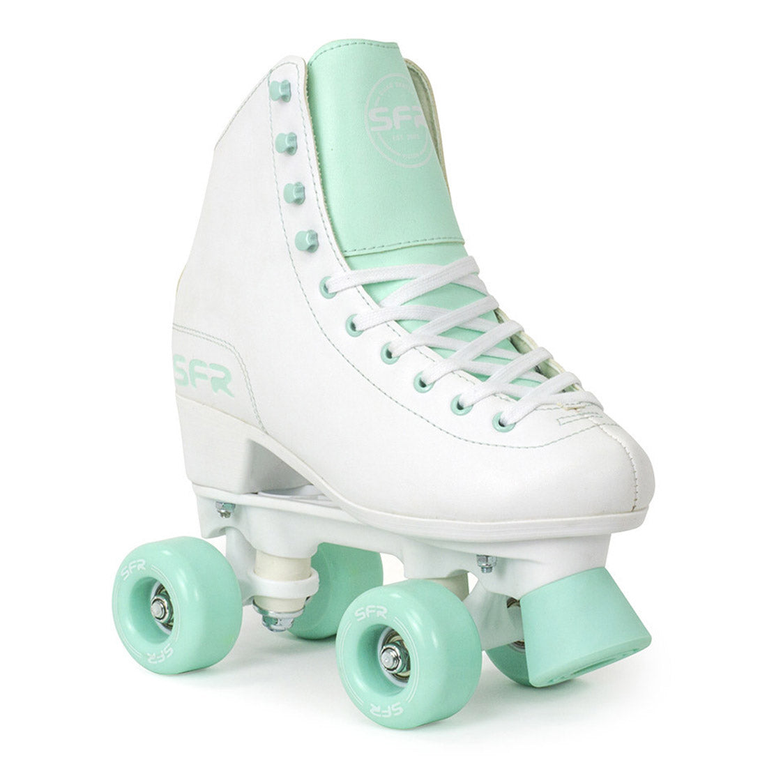 SFR Figure Skate - White/Green Roller Skates