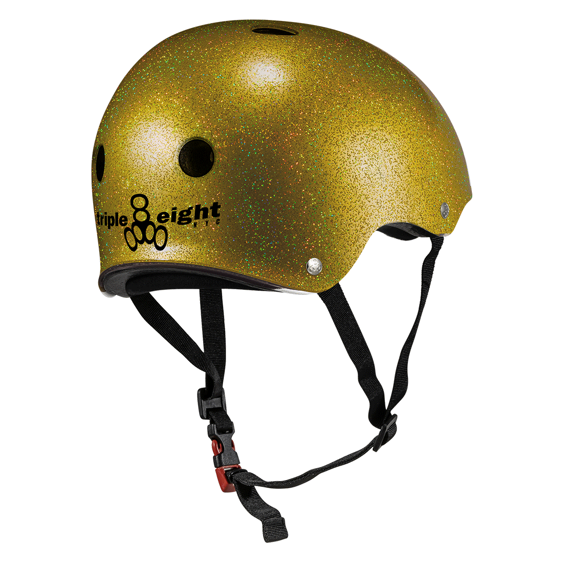 Triple 8 THE Cert SS Helmet - Gold Glitter Helmets