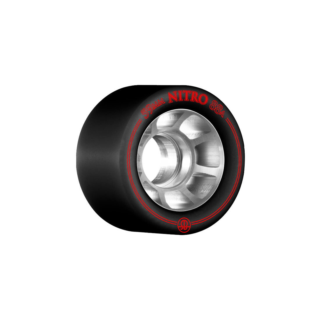 Rollerbones Nitro 59mm Wheels 8pk 88a Black Roller Skate Wheels