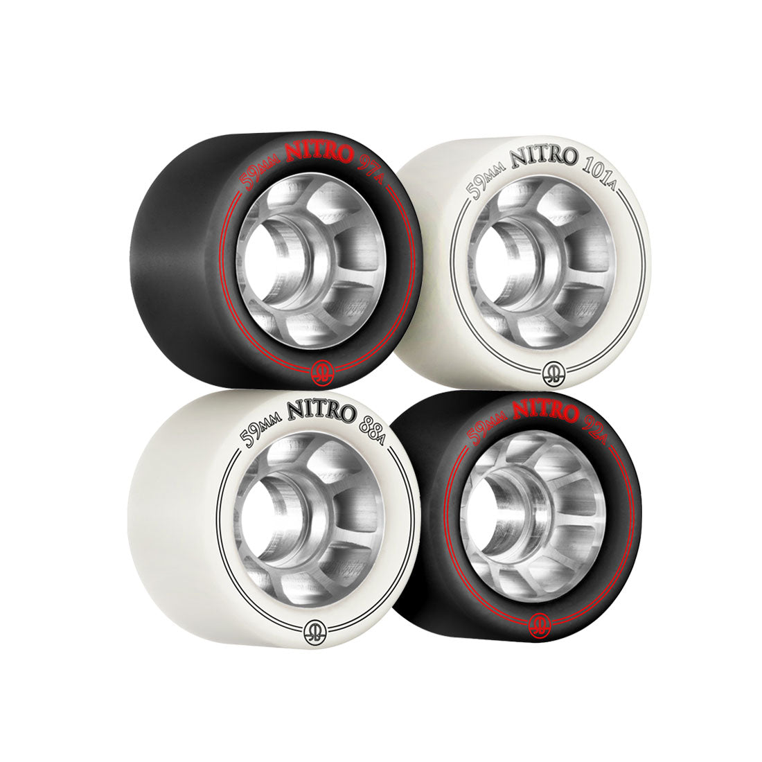 Rollerbones Nitro 59mm Wheels 8pk Roller Skate Wheels