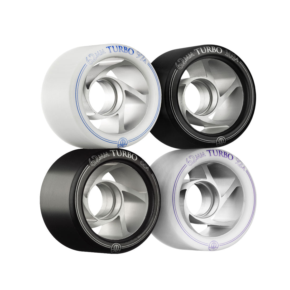 Rollerbones Turbo 62mm Wheels 8pk Roller Skate Wheels