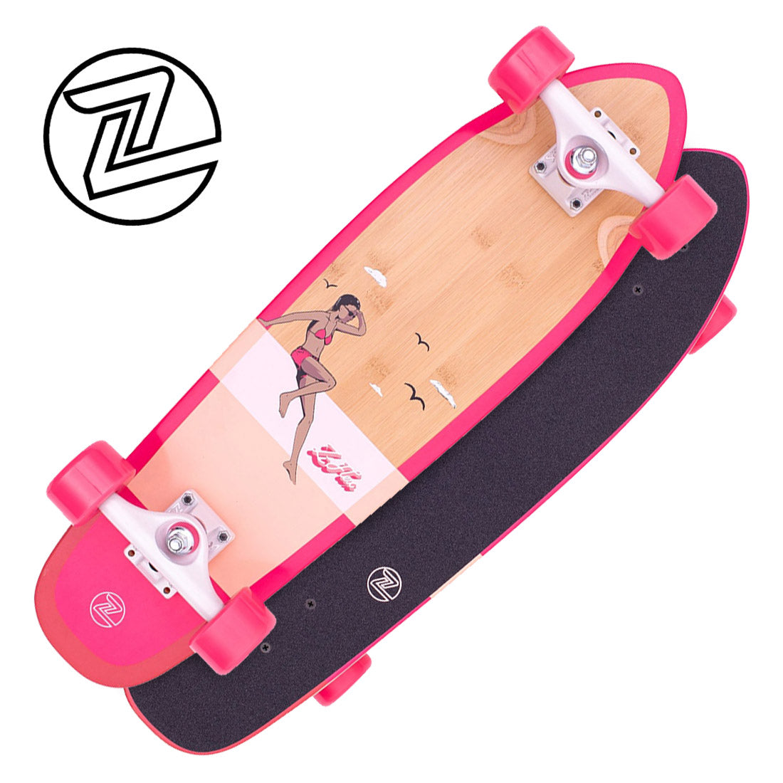 Z-Flex Bamboo 27 Cruiser Complete - Pink Chick Skateboard Compl Cruisers