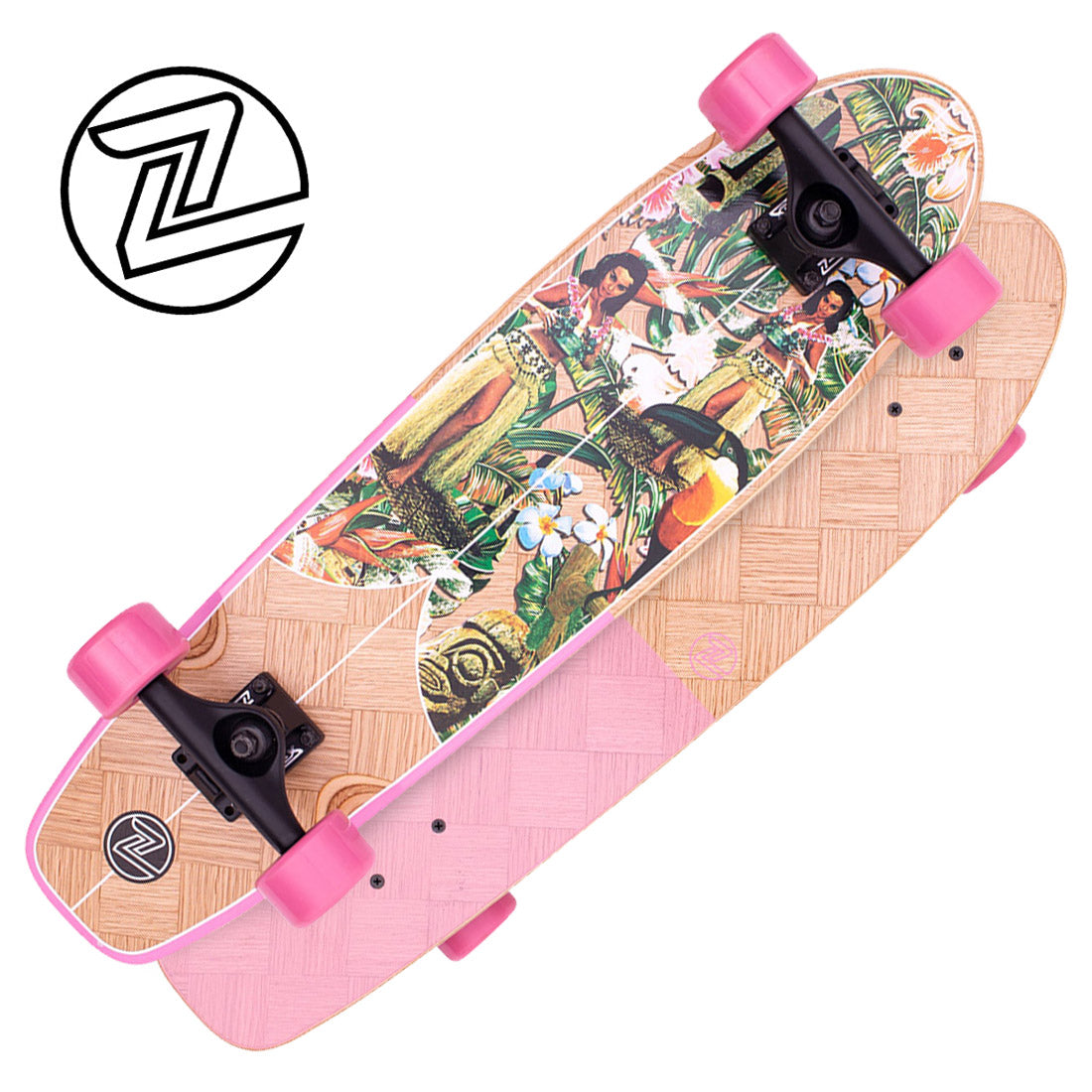 Z-Flex Banana Train 29 Crusier Complete - Wood/Pink Skateboard Compl Cruisers