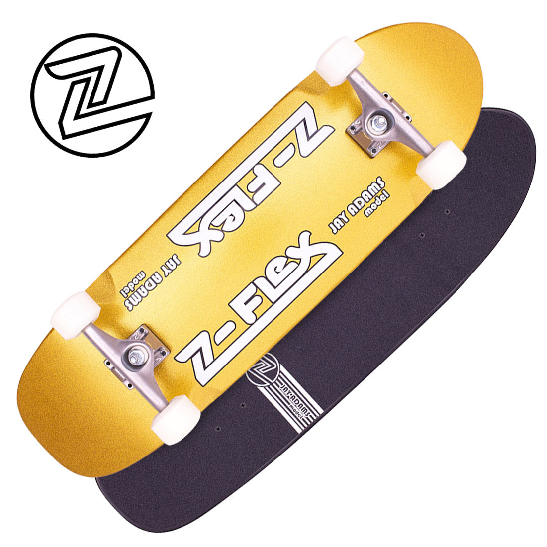 Z-Flex Metal Flake 32 Jay Adams Pool Complete - Gold Skateboard Compl Cruisers