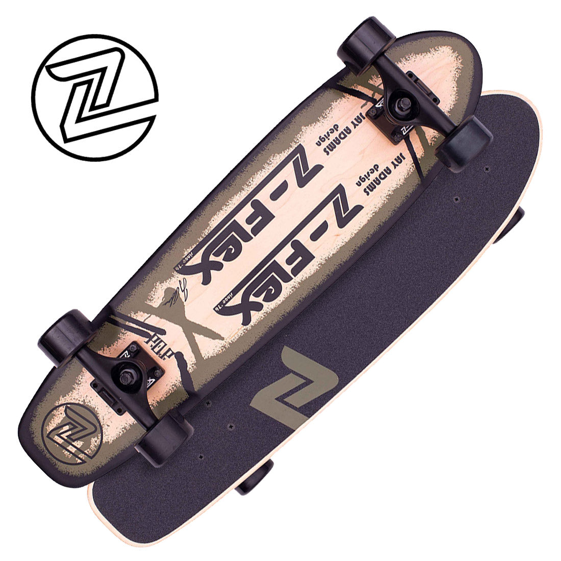 Z-Flex POP 29 Jay Adams Cruiser - Olive Skateboard Compl Cruisers