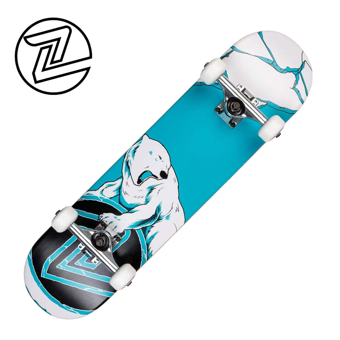 Z-Flex Polar Bear 7.25 Mini Complete Skateboard Completes Modern Street