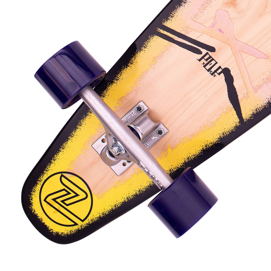 Z-Flex POP 39.5 Roundtail Complete - Purple Fade Skateboard Completes Longboards