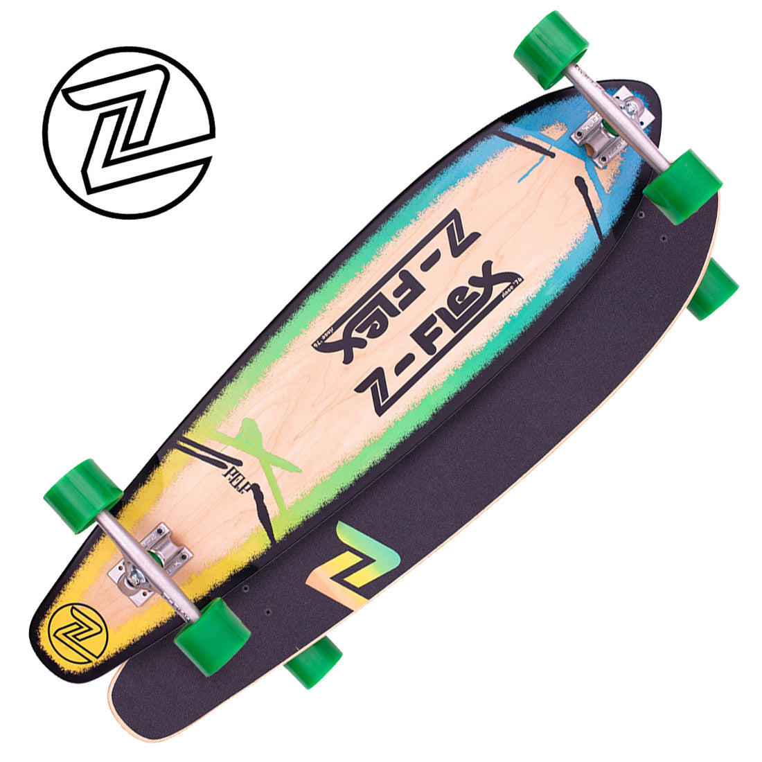 Z-Flex POP 39.5 Roundtail Complete - Blue Fade Skateboard Completes Longboards