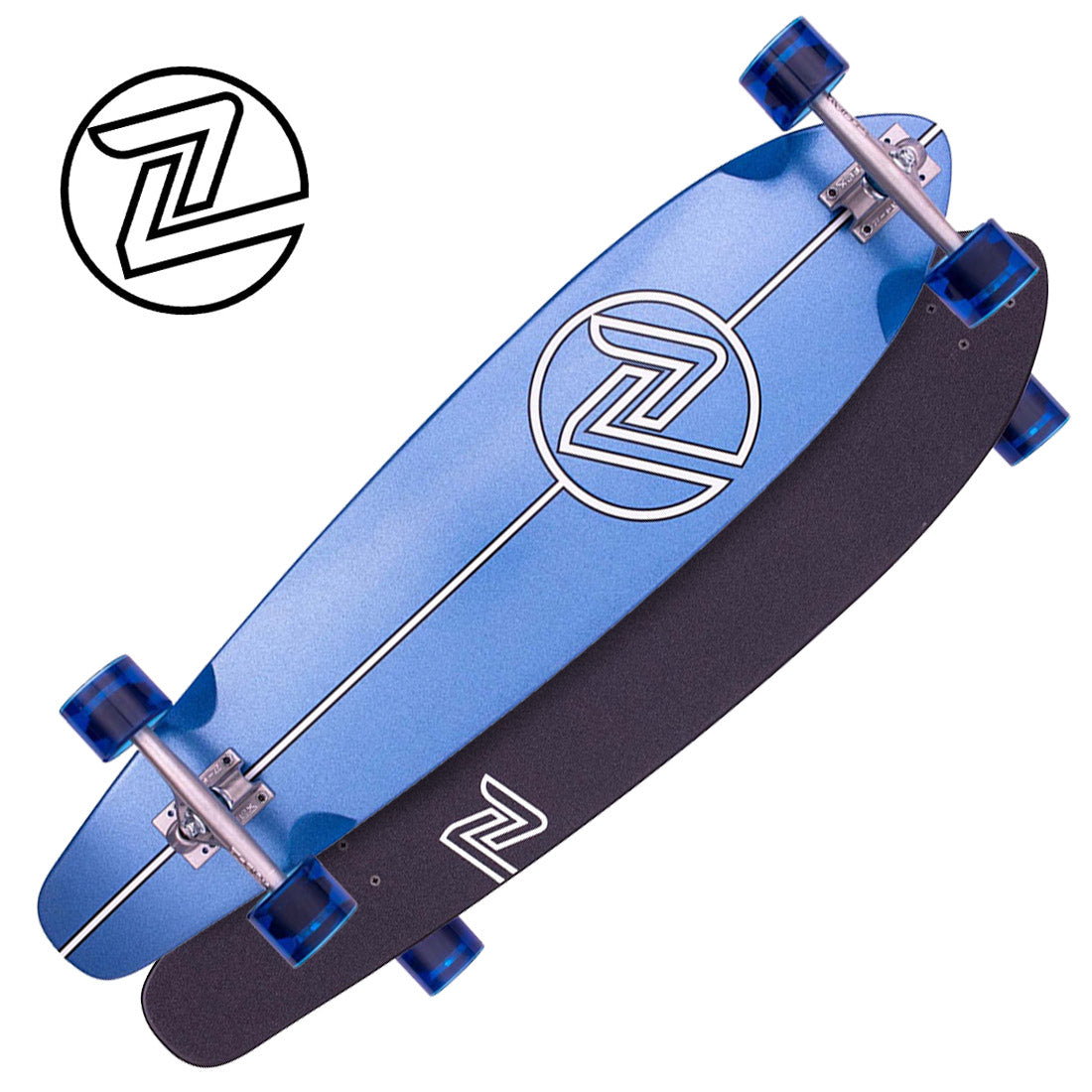 Z-Flex Metal Flake 38 Jay Adams Roundtail Complete - Blue Skateboard Completes Longboards