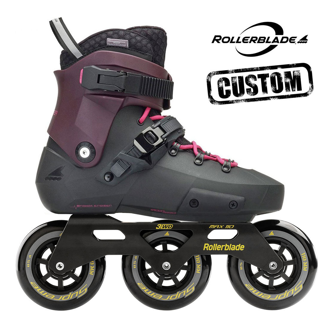 Rollerblade Twister Edge 110 3WD CUSTOM - 10.5USL EU42.5 27.5cm Inline Rec Skates