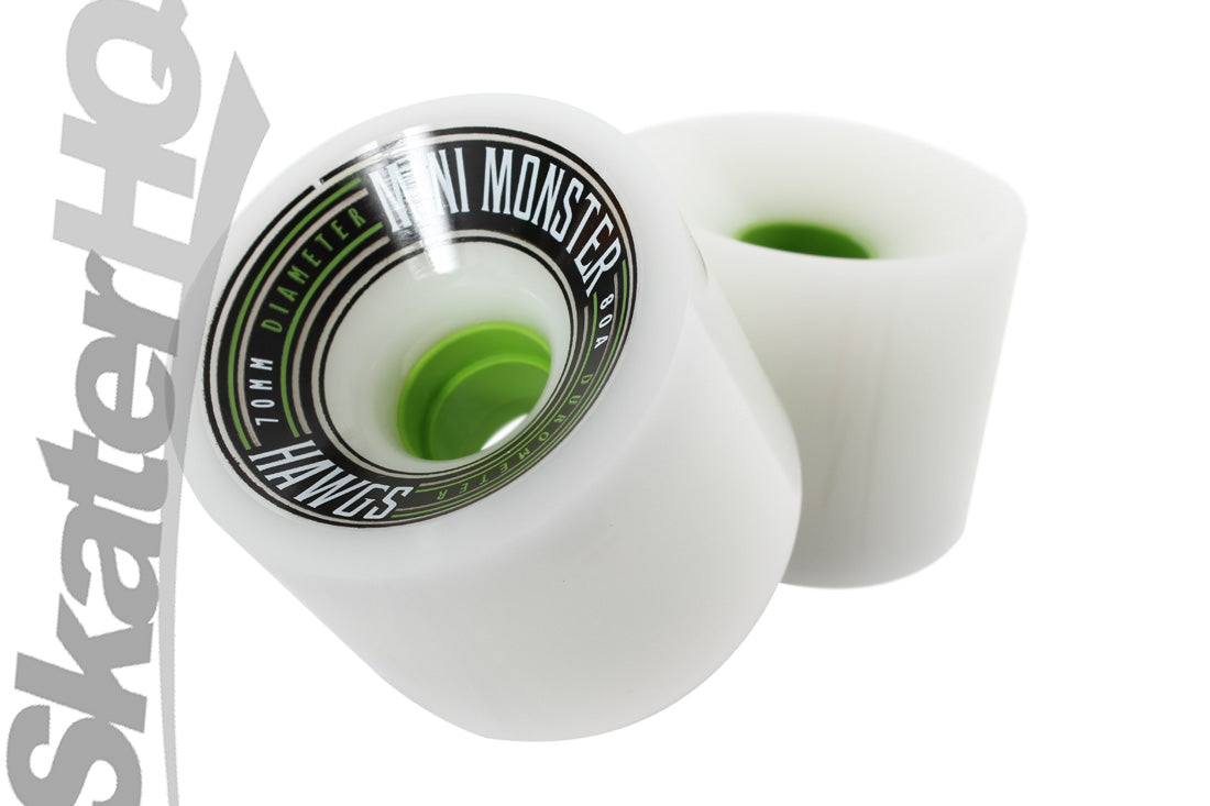 HAWGS Mini Monsters 70mm/80A - White Skateboard Wheels