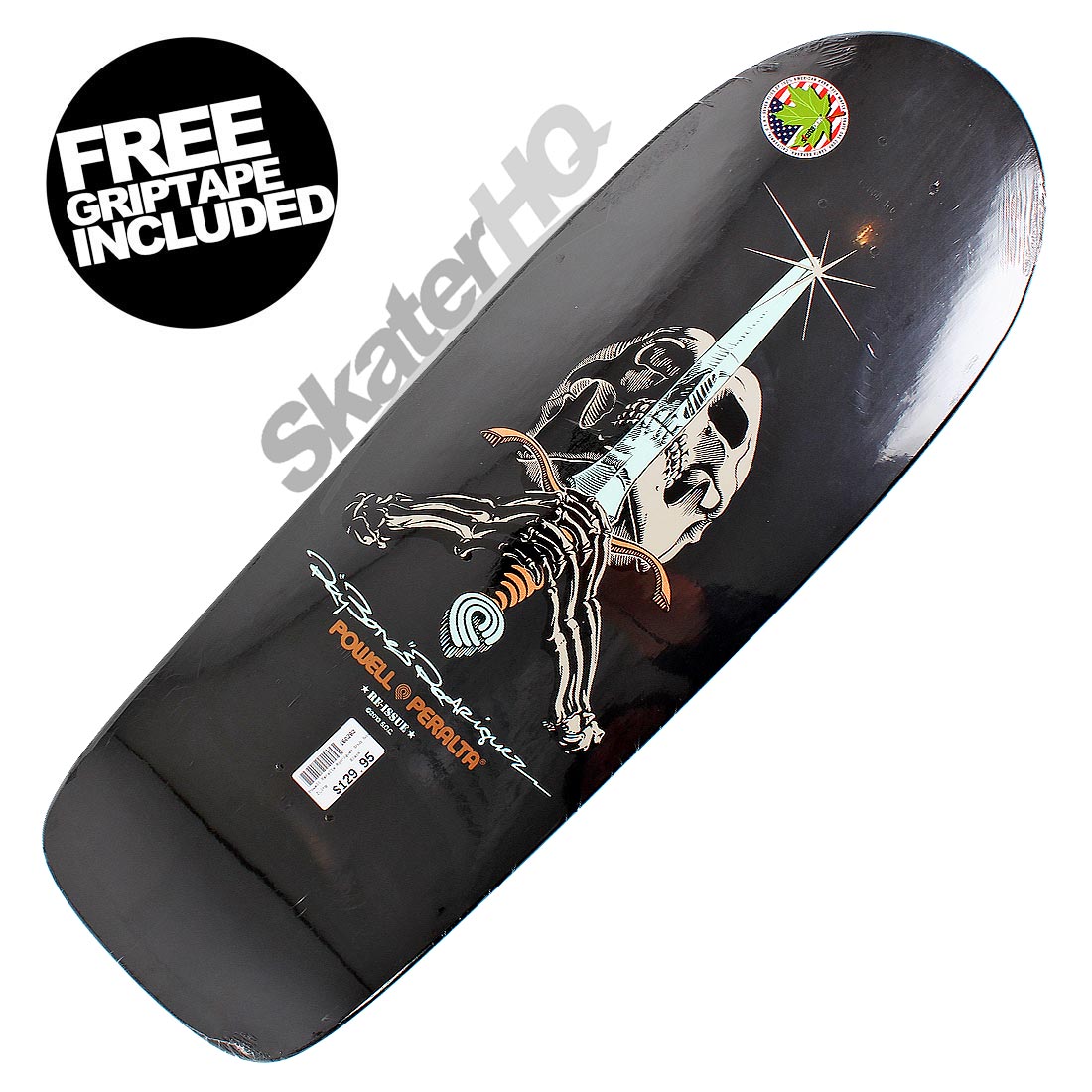 Powell Peralta Rodriguez Re-Issue Snub Nose Black 10.0 Deck Skateboard Decks Old School