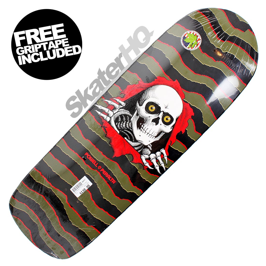 Powell Ripper Olive 10.0 Deck Skateboard Decks Old School