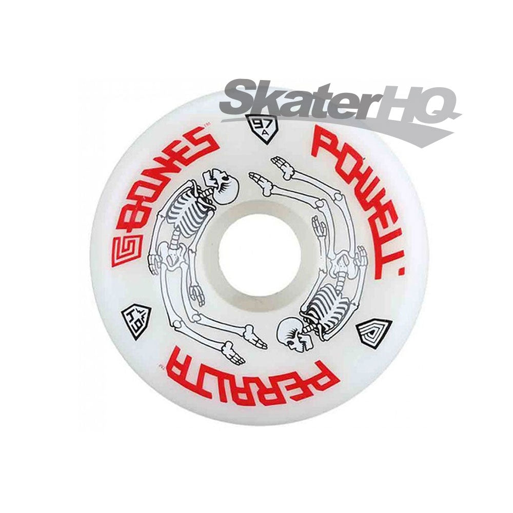 Powell G Bones 64mm 97a White Skateboard Wheels