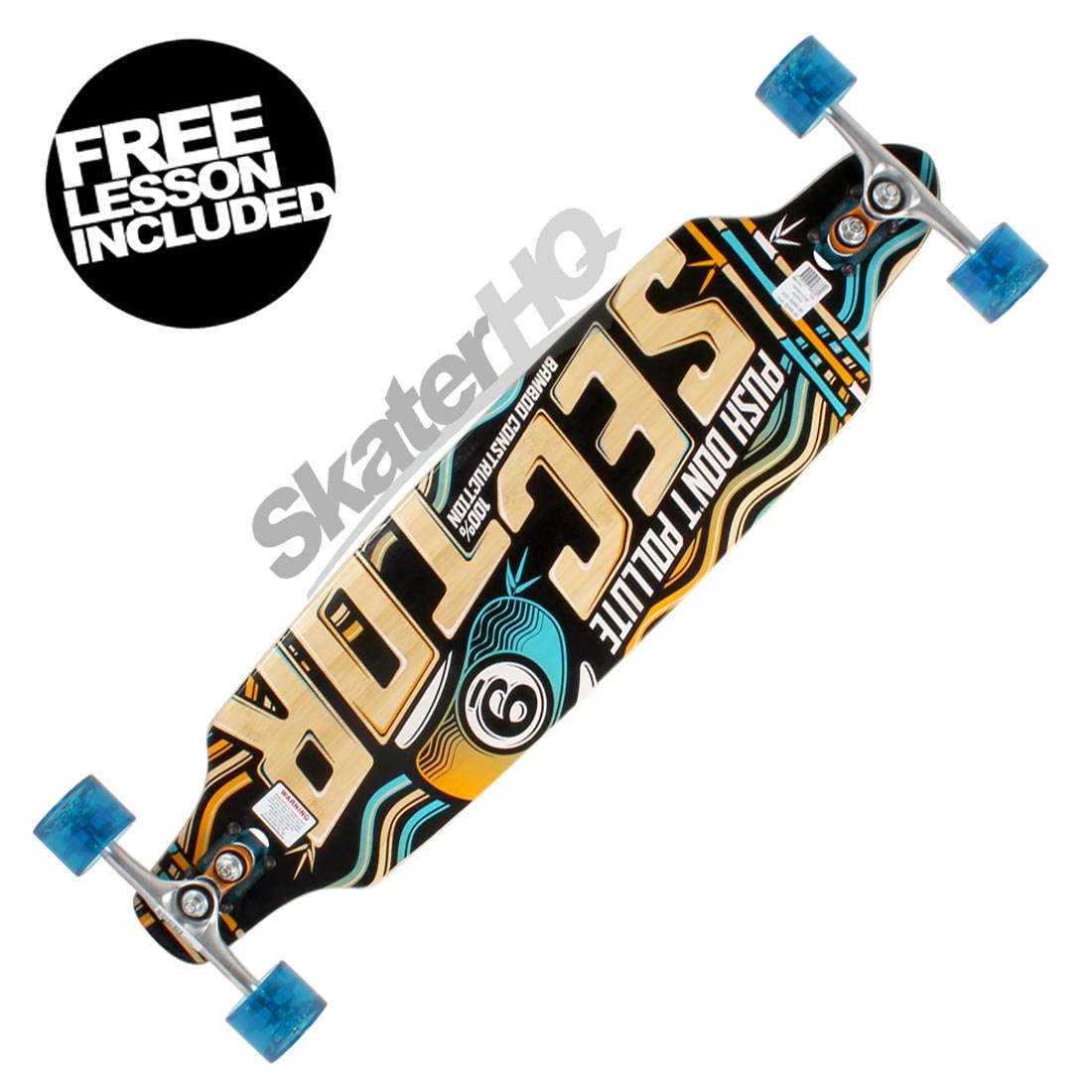 Sector 9 Sentinel II Bamboo Complete - Natural/Blue - Skater HQ