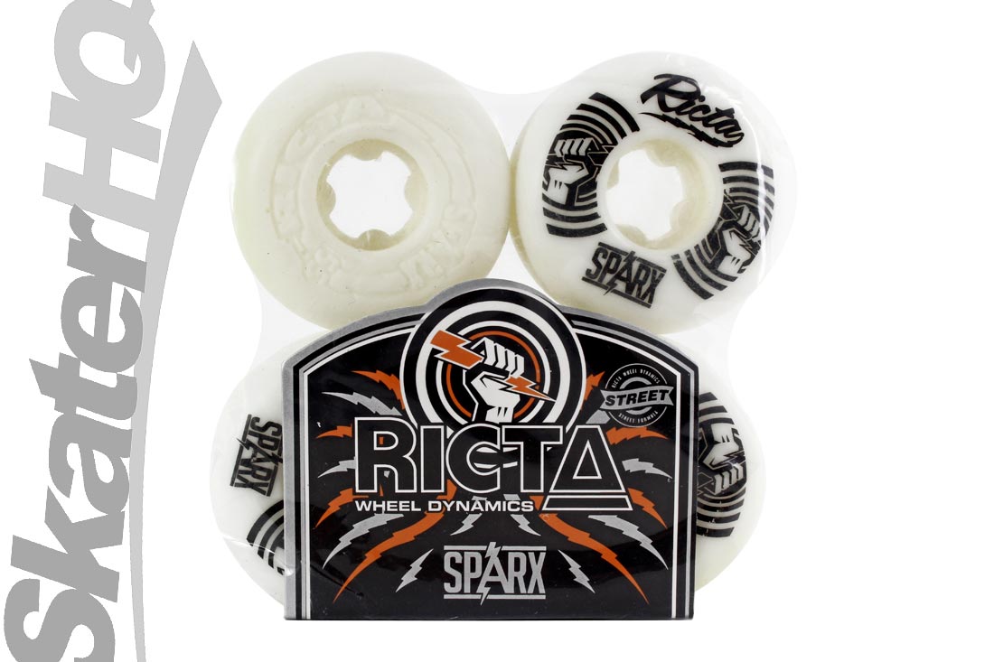 Ricta Sparx Shockwaves 55mm White Skateboard Wheels