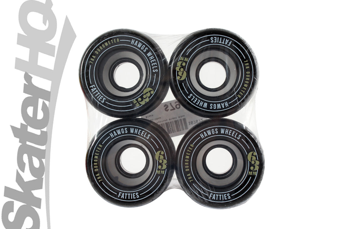 HAWGS Fatties 63mm/78A - Black Skateboard Wheels