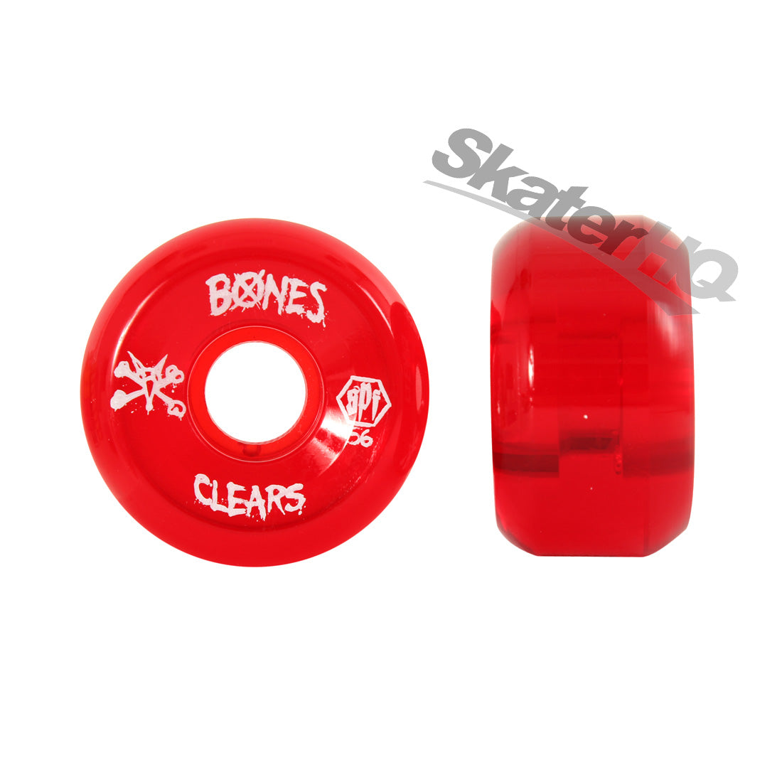 Bones SPF V5 Clears 56mm - Red Skateboard Wheels