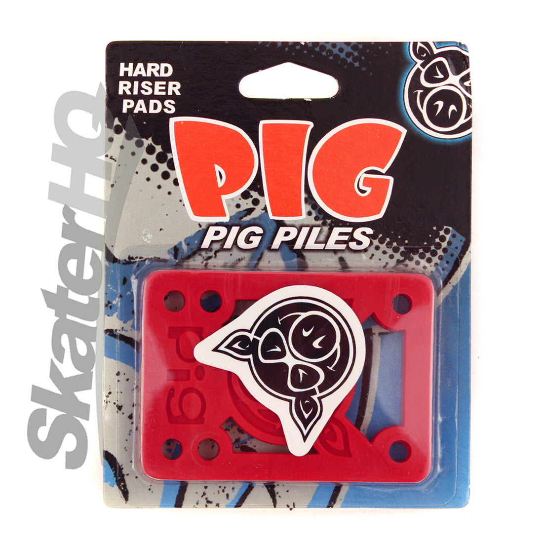 PIG Risers 1/8 Hard - Red Skateboard Hardware and Parts