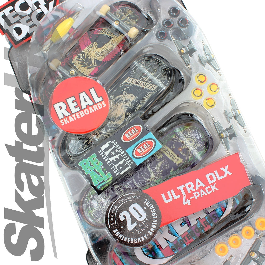 Tech Deck 4pk Ultra DLX - Real Skateboard Accessories