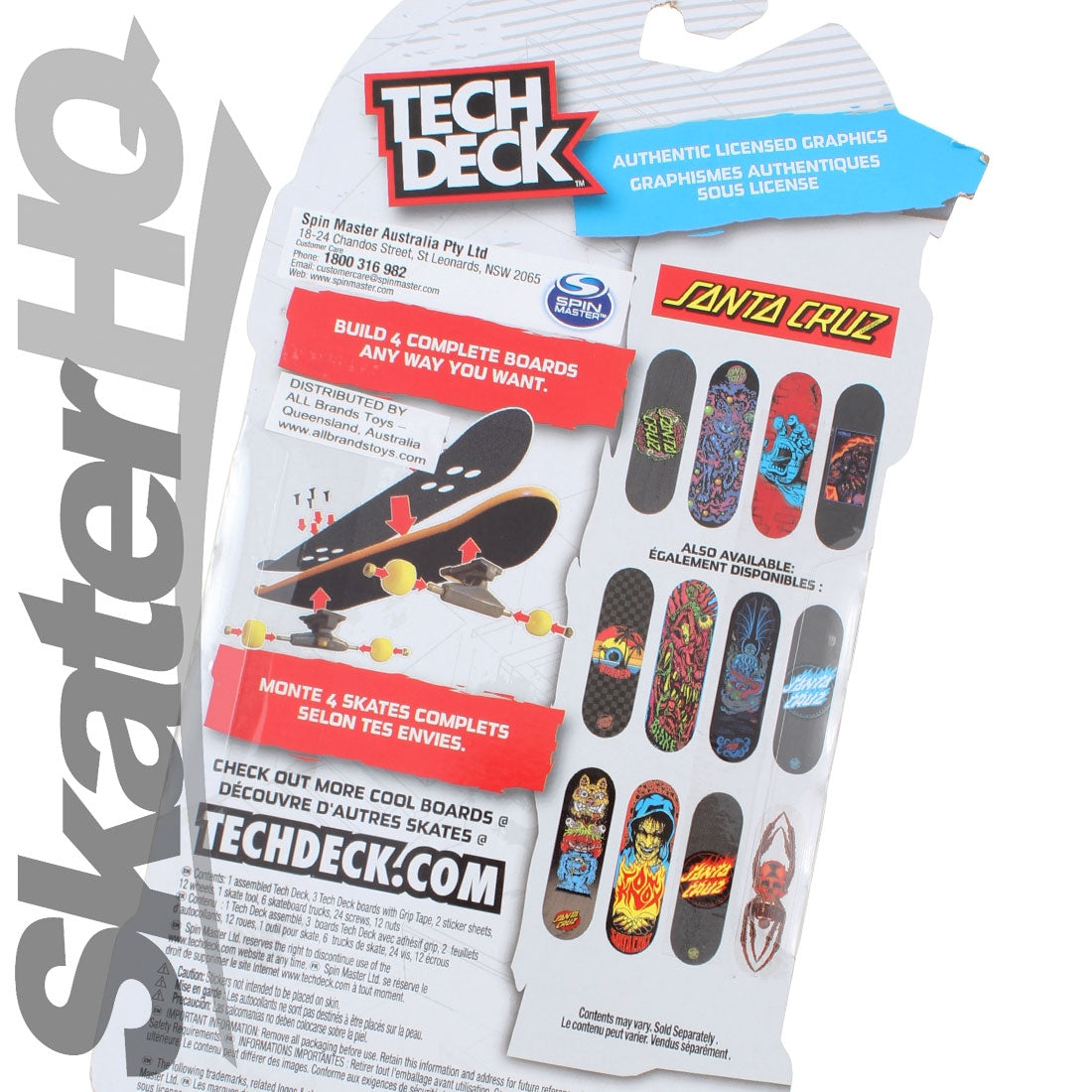 Tech Deck 4pk Ultra DLX - Santa Cruz Skateboard Accessories