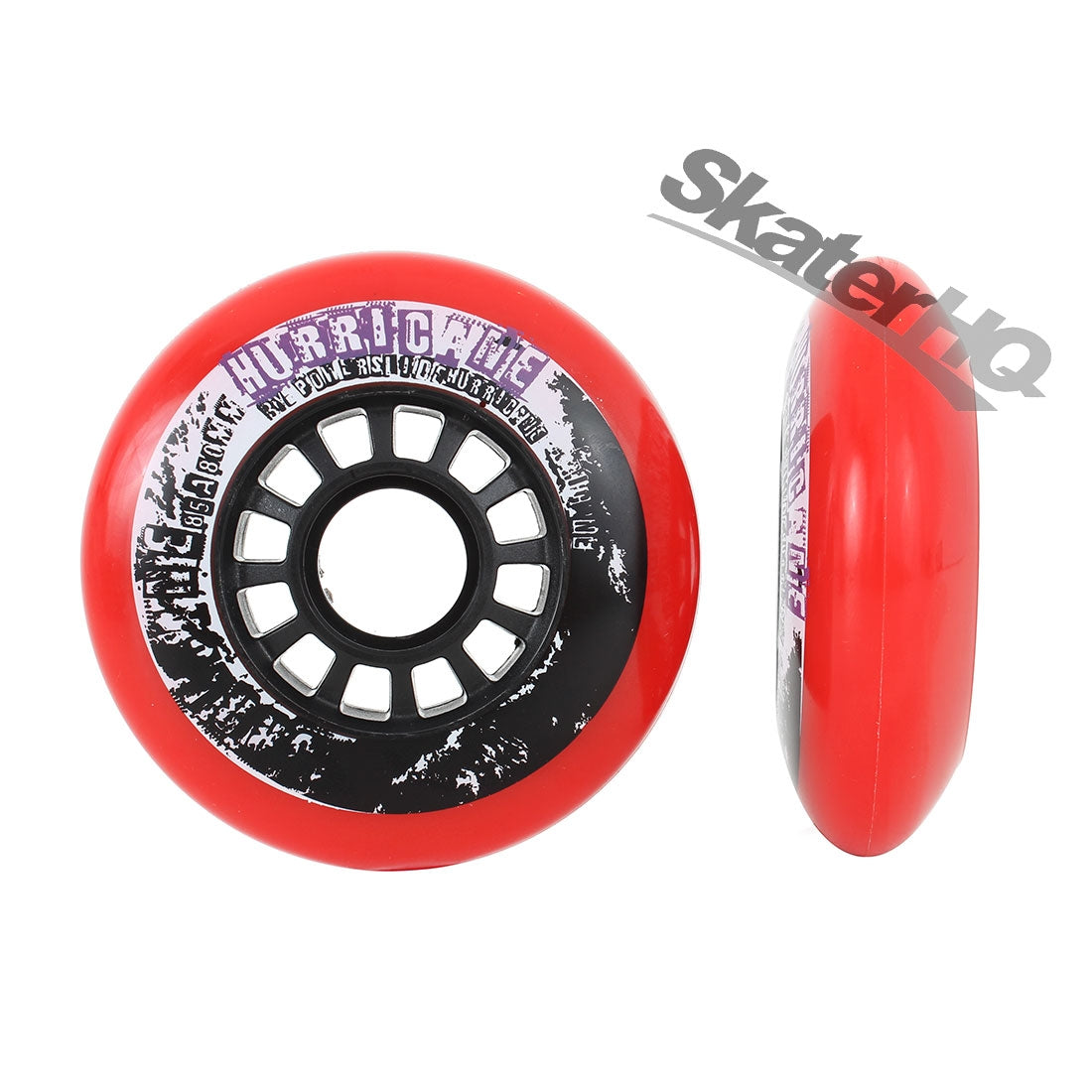 Powerslide Hurricane 80mm/85a 4pk - Red Inline Rec Wheels