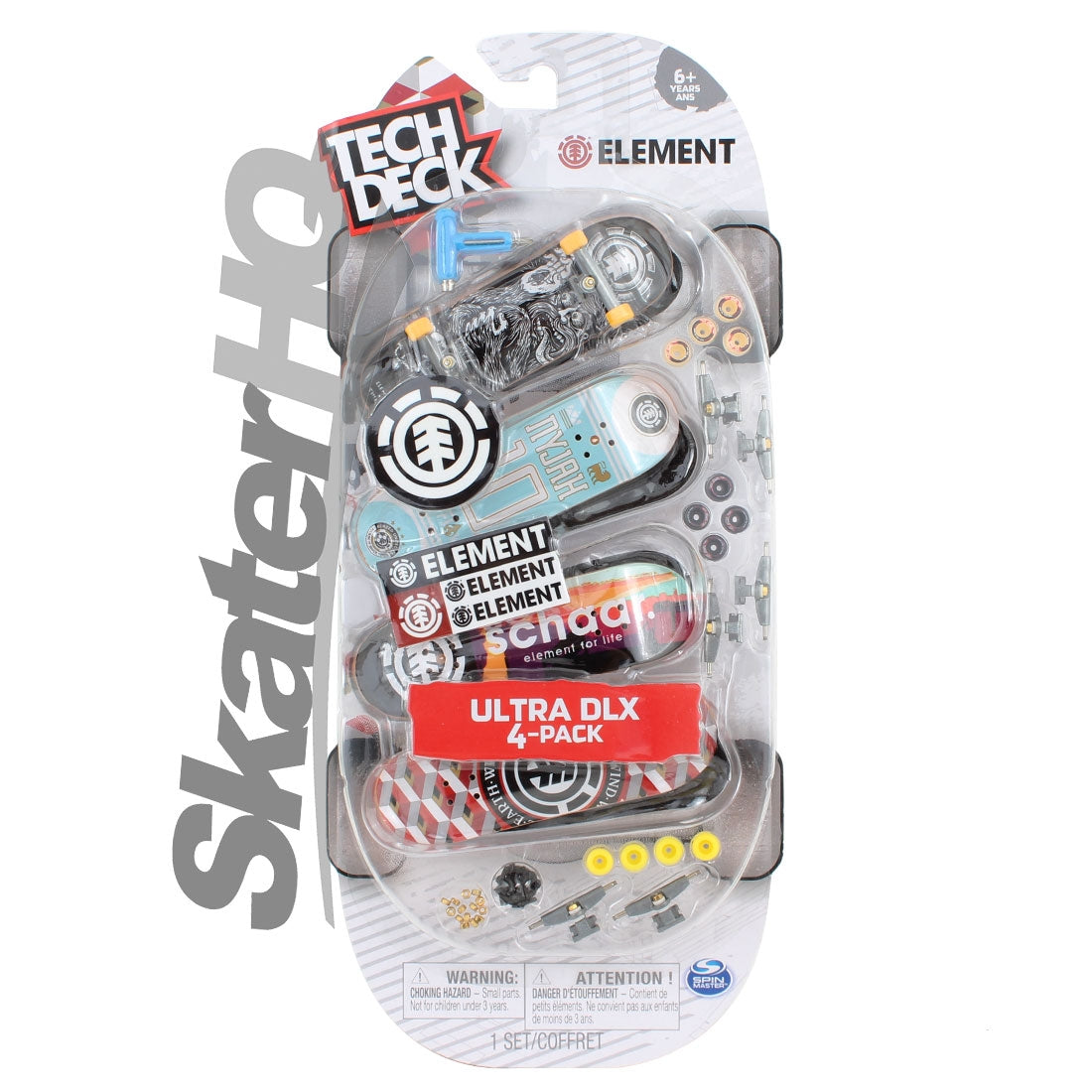 Tech Deck 4pk Ultra DLX - Element V2 Skateboard Accessories