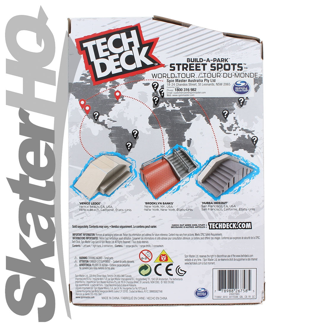 Tech Deck Street Spots Set - Brooklyn Banks Skateboard Accessories