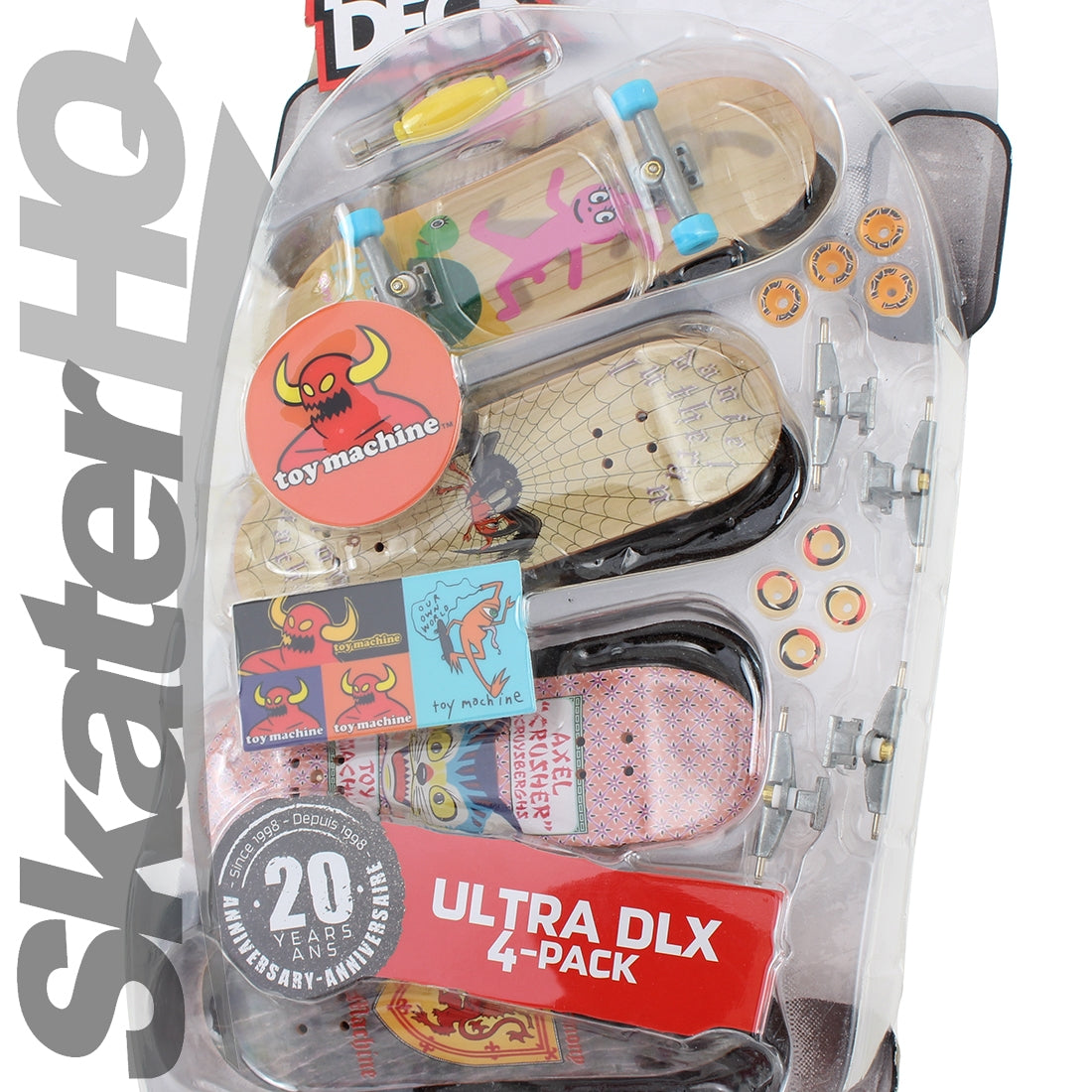 Tech Deck 4pk Ultra DLX - Toy Machine Skateboard Accessories