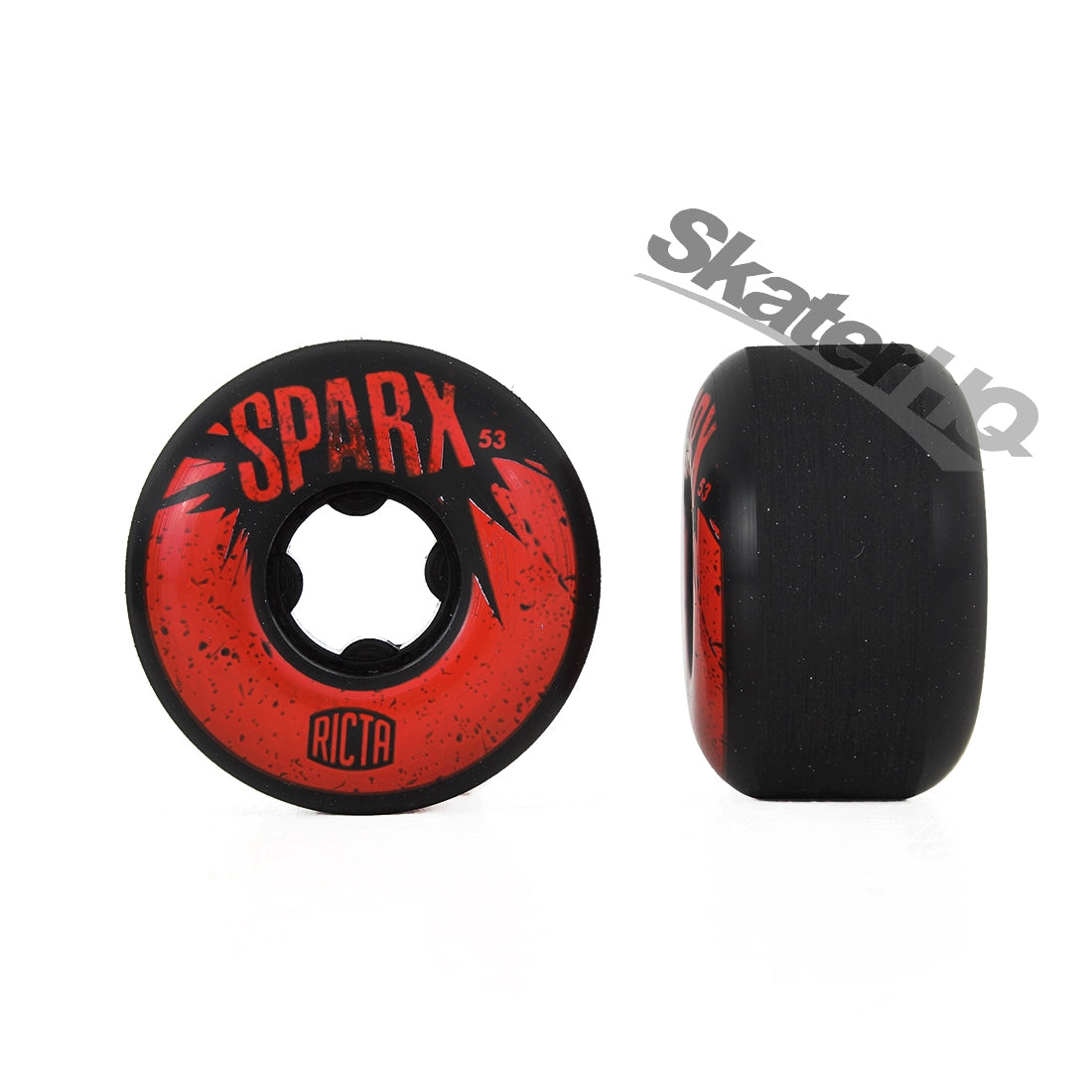 Ricta Sparx Black 53mm/101a - Red/Black Skateboard Wheels