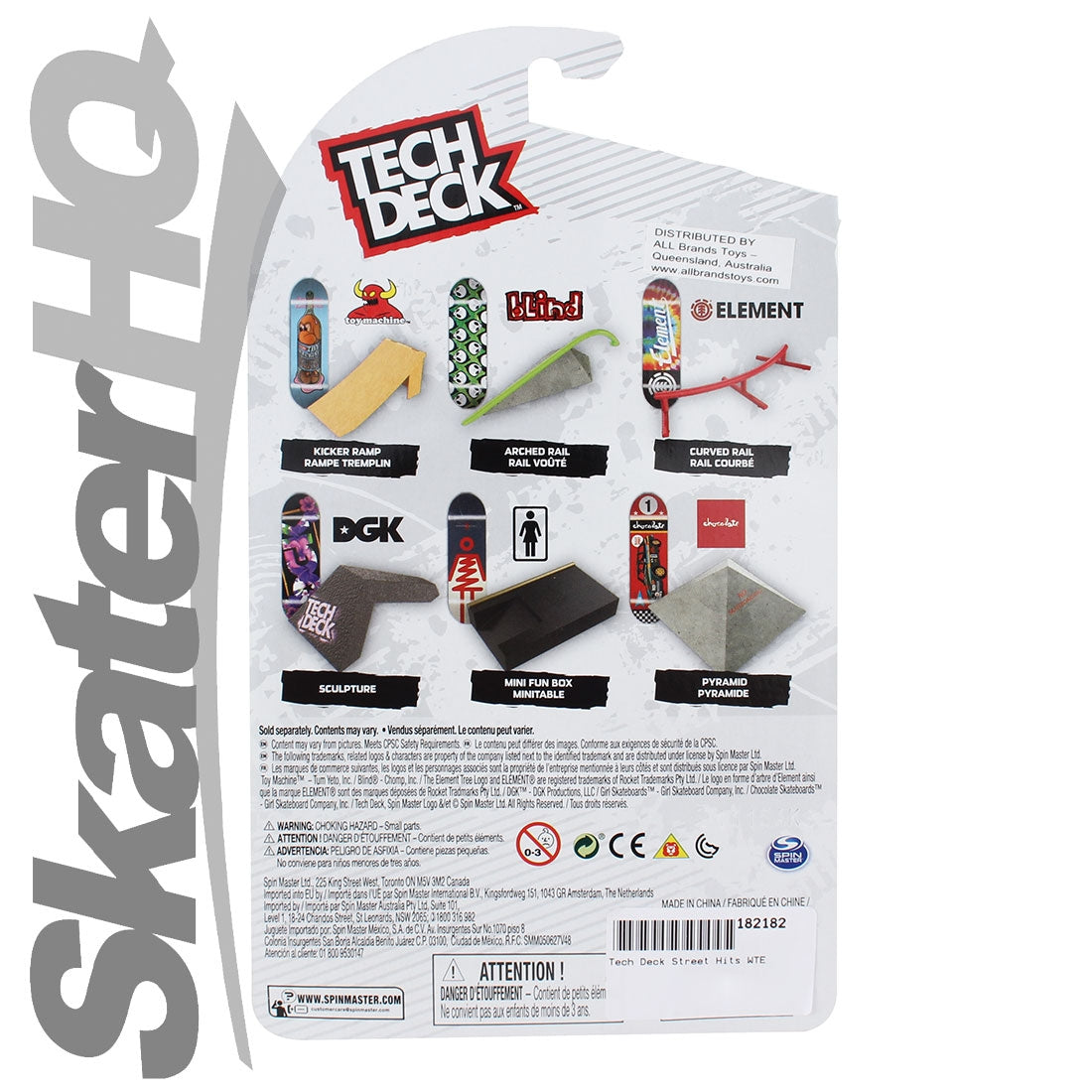 Tech Deck Street Hits WTE - Mini Fun Box Skateboard Accessories