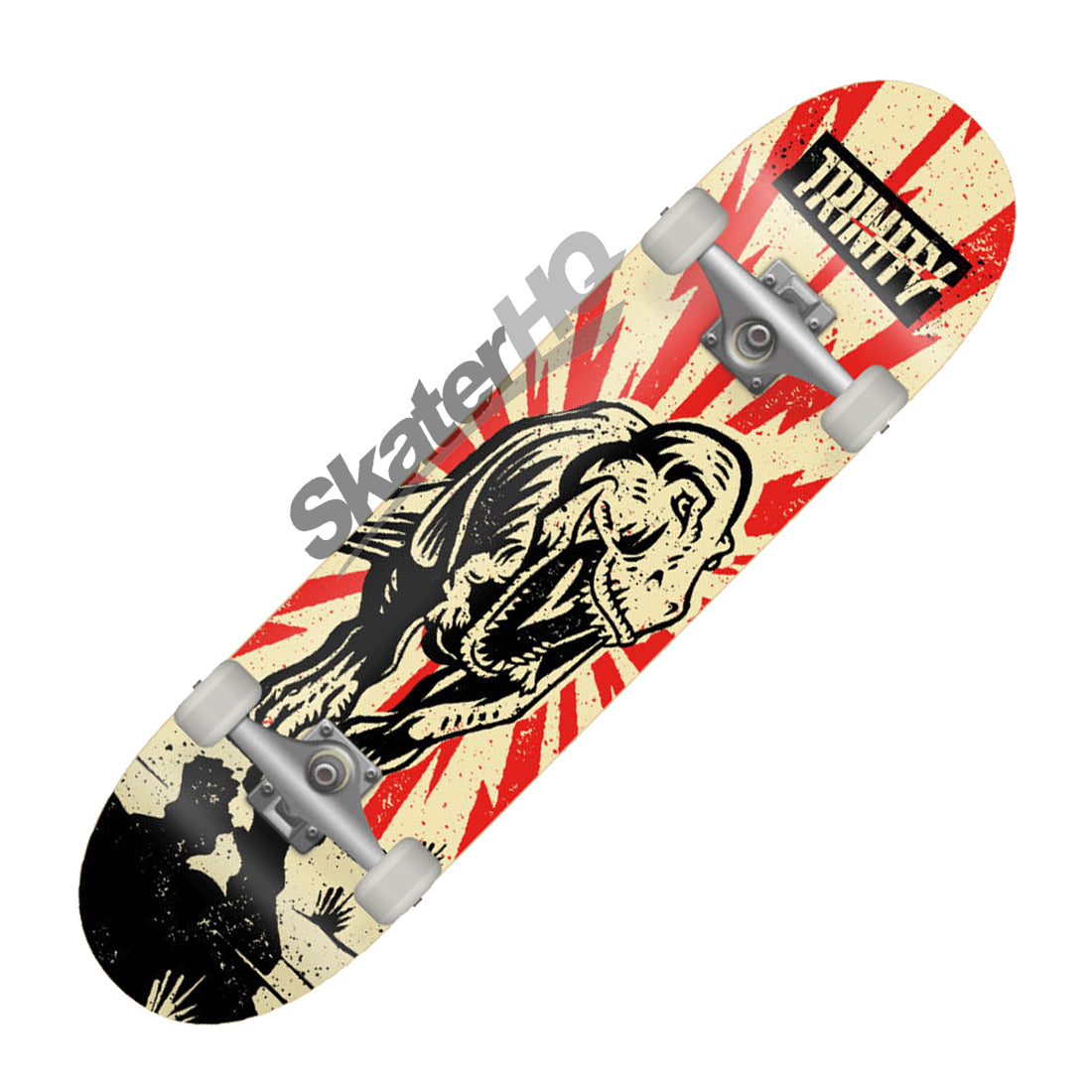 Trinity T-Rex 7.25 Mini Complete - Red Skateboard Completes Modern Street