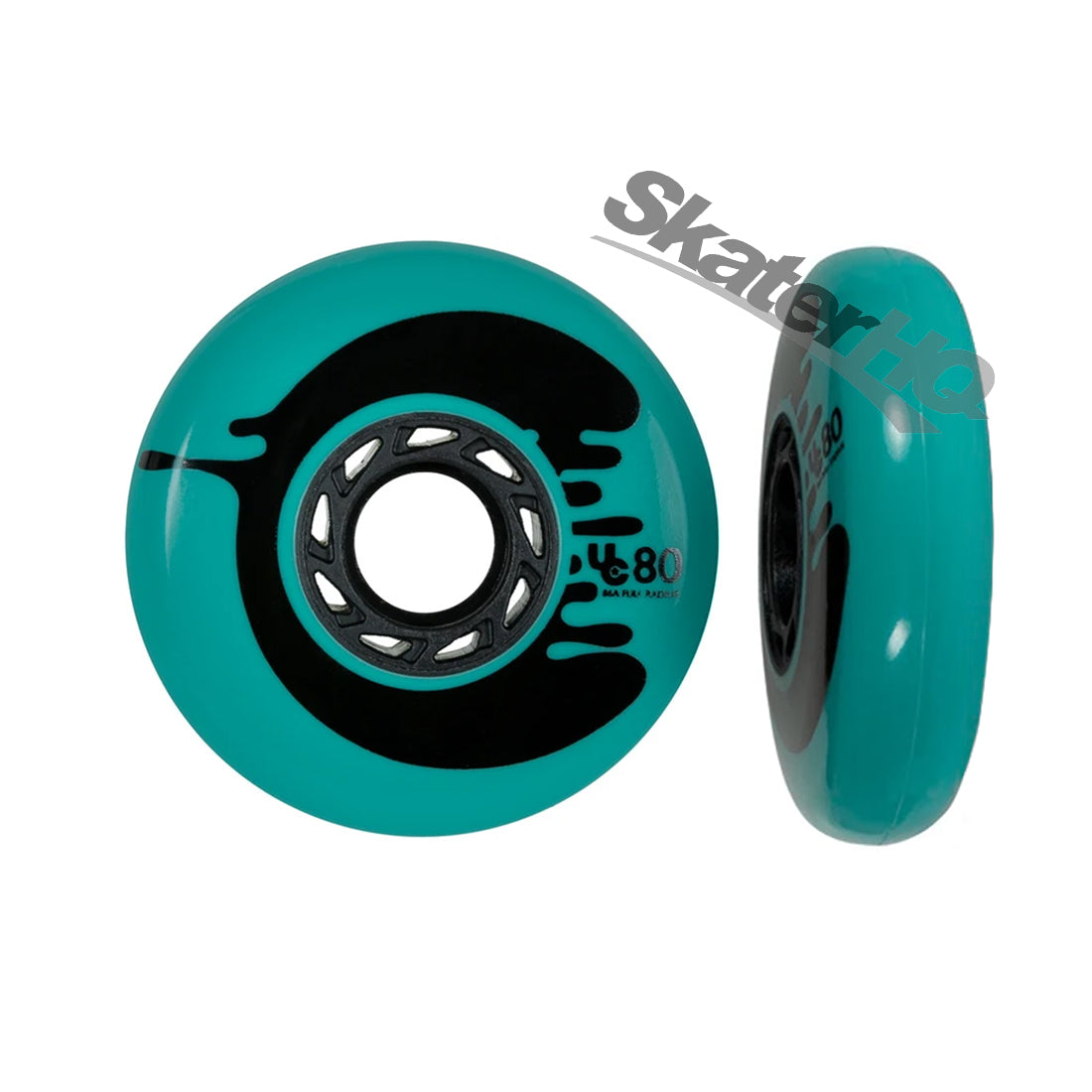 UC 80mm/86a Cosmic Rosche 4pk - Teal Inline Rec Wheels