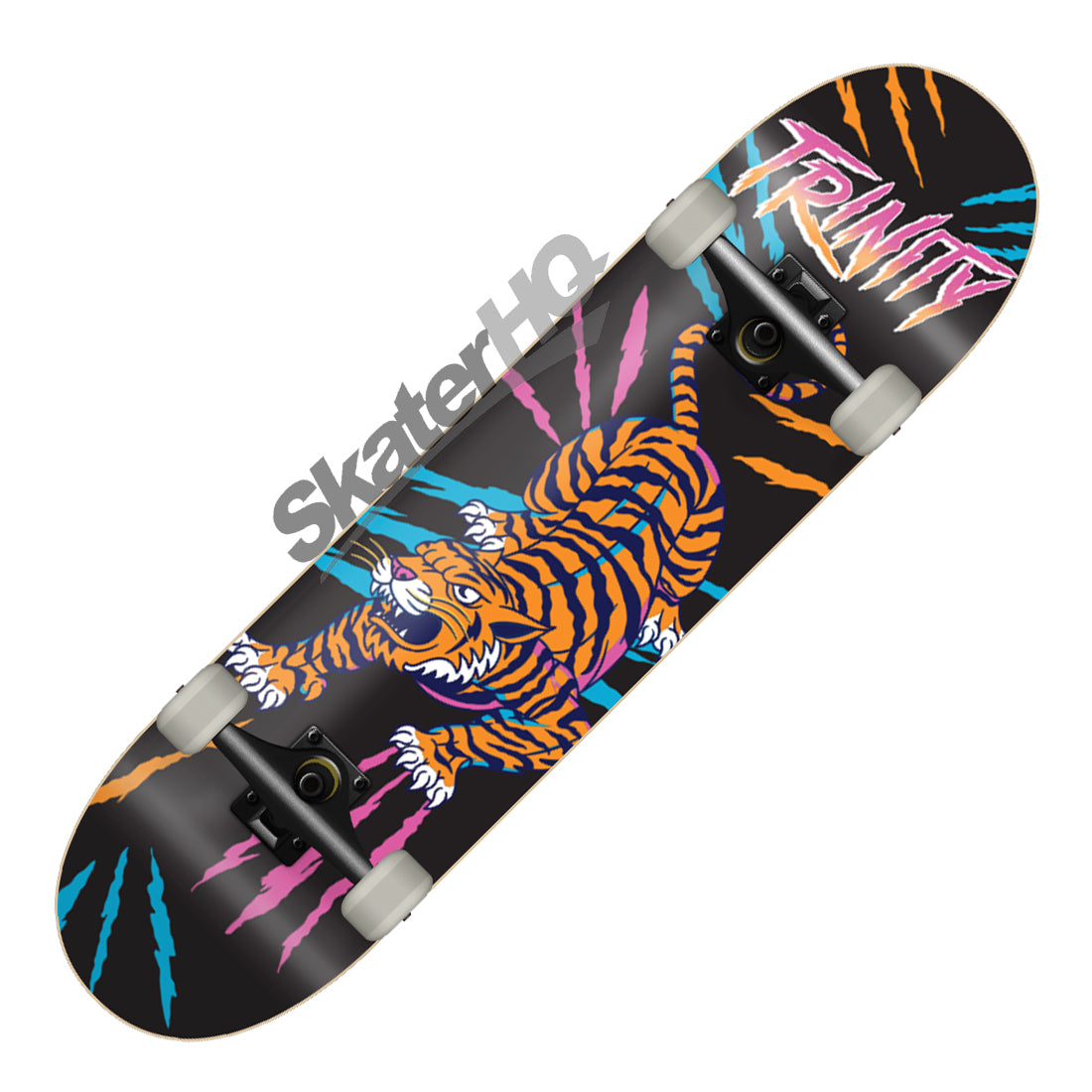 Trinity Tiger Black Neon 7.25 Mini Complete Skateboard Completes Modern Street