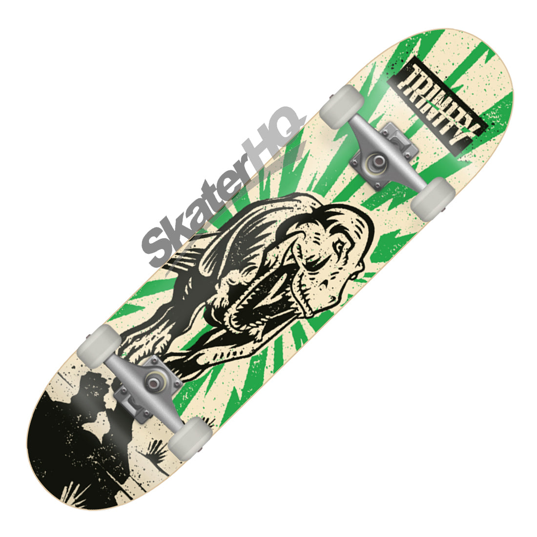 Trinity T-Rex 7.75 Complete - Green Skateboard Completes Modern Street