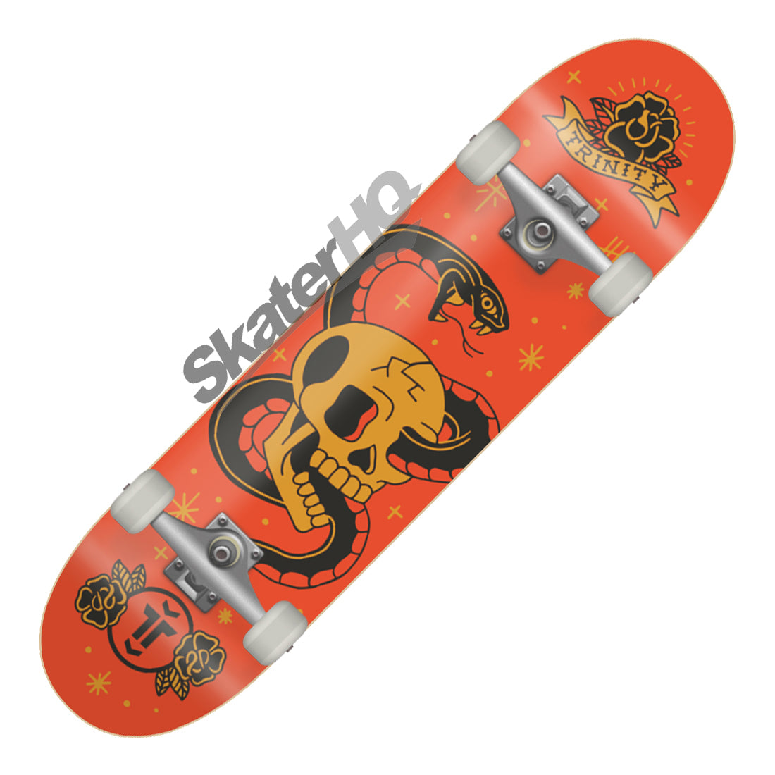 Trinity Demise Orange 7.75 Complete Skateboard Completes Modern Street