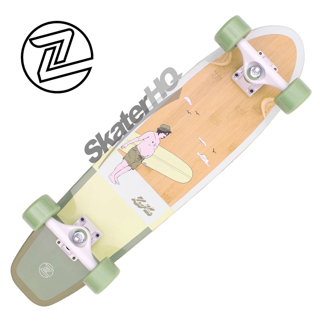 Z-Flex Bamboo 7.5x29 Cruiser Complete - Green Dude - Skater HQ